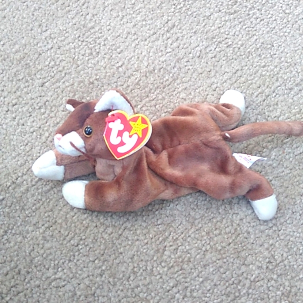 Vintage 1997 Ty Beanie Babies " Pounce" 6" like new
